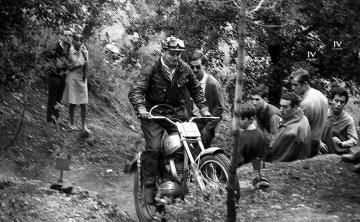 Joan Soler Bultó (Bultaco Sherpa). Guanyador del I Trial de Sant Llorenç, 1 d'octubre de 1967 (Foto: Jordi Viñals)